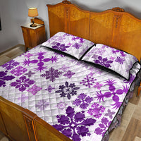 Vintage Hawaii Quilt Bed Set Hawaiian Quilt Kapa Mismatch Purple - Wonder Print Shop