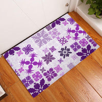 Vintage Hawaii Rubber Doormat Hawaiian Quilt Kapa Mismatch Purple - Wonder Print Shop