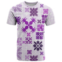 Vintage Hawaii T Shirt Hawaiian Quilt Kapa Mismatch Purple - Wonder Print Shop