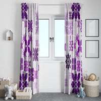 Vintage Hawaii Window Curtain Hawaiian Quilt Kapa Mismatch Purple - Wonder Print Shop