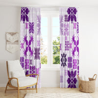 Vintage Hawaii Window Curtain Hawaiian Quilt Kapa Mismatch Purple - Wonder Print Shop