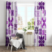 Vintage Hawaii Window Curtain Hawaiian Quilt Kapa Mismatch Purple - Wonder Print Shop
