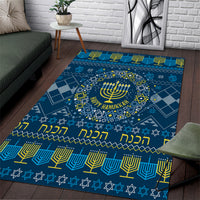 Happy Hanukkah Area Rug Love and Lights Menorah LT7 - Wonder Print Shop