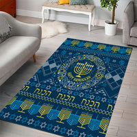 Happy Hanukkah Area Rug Love and Lights Menorah LT7 - Wonder Print Shop