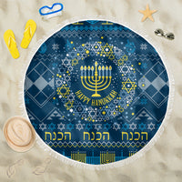 Happy Hanukkah Beach Blanket Love and Lights Menorah LT7 - Wonder Print Shop