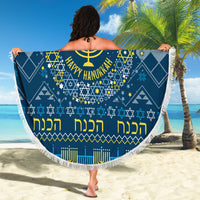 Happy Hanukkah Beach Blanket Love and Lights Menorah LT7 - Wonder Print Shop
