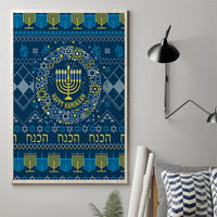 Happy Hanukkah Canvas Wall Art Love and Lights Menorah LT7 - Wonder Print Shop