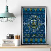 Happy Hanukkah Canvas Wall Art Love and Lights Menorah LT7 - Wonder Print Shop