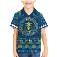 Happy Hanukkah Family Matching Mermaid Dress and Hawaiian Shirt Love and Lights Menorah LT7 - Wonder Print Shop