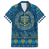 Happy Hanukkah Family Matching Tank Maxi Dress and Hawaiian Shirt Love and Lights Menorah - Wonder Print Shop