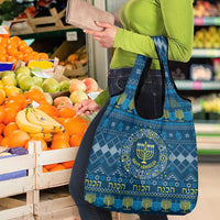 Happy Hanukkah Grocery Bag Love and Lights Menorah