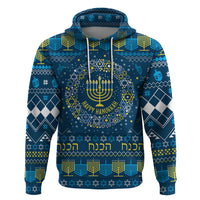 Happy Hanukkah Hoodie Love and Lights Menorah - Wonder Print Shop