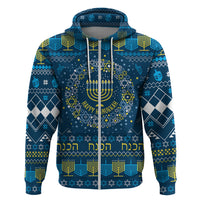 Happy Hanukkah Hoodie Love and Lights Menorah - Wonder Print Shop