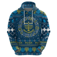 Happy Hanukkah Hoodie Love and Lights Menorah - Wonder Print Shop