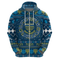 Happy Hanukkah Hoodie Love and Lights Menorah - Wonder Print Shop