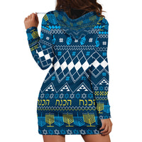 Happy Hanukkah Hoodie Dress Love and Lights Menorah - Wonder Print Shop
