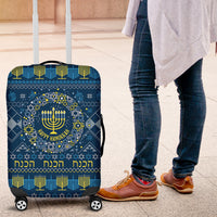 Happy Hanukkah Luggage Cover Love and Lights Menorah - Wonder Print Shop
