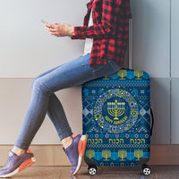 Happy Hanukkah Luggage Cover Love and Lights Menorah - Wonder Print Shop