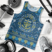 Happy Hanukkah Men Tank Top Love and Lights Menorah - Wonder Print Shop