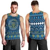 Happy Hanukkah Men Tank Top Love and Lights Menorah - Wonder Print Shop