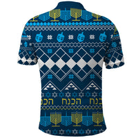 Happy Hanukkah Polo Shirt Love and Lights Menorah - Wonder Print Shop