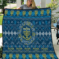 Happy Hanukkah Quilt Love and Lights Menorah - Wonder Print Shop