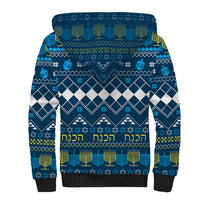 Happy Hanukkah Sherpa Hoodie Love and Lights Menorah - Wonder Print Shop