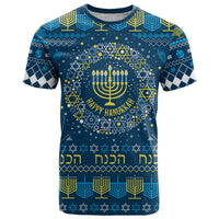 Happy Hanukkah T Shirt Love and Lights Menorah - Wonder Print Shop