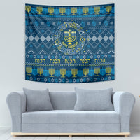 Happy Hanukkah Tapestry Love and Lights Menorah - Wonder Print Shop