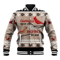 Christmas Cardinal Birds Baseball Jacket Cardinals Appear When Loved Ones Are Near LT7 - Wonder Print Shop