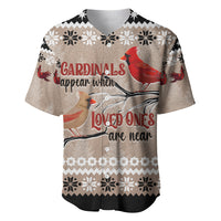 Christmas Cardinal Birds Baseball Jersey Cardinals Appear When Loved Ones Are Near LT7 - Wonder Print Shop