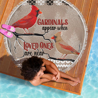 Christmas Cardinal Birds Beach Blanket Cardinals Appear When Loved Ones Are Near LT7 - Wonder Print Shop