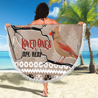 Christmas Cardinal Birds Beach Blanket Cardinals Appear When Loved Ones Are Near LT7 - Wonder Print Shop