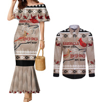 chrismas-cardinal-birds-couples-matching-mermaid-dress-and-long-sleeve-button-shirt-cardinals-appear-when-loved-ones-are-near