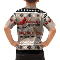 Christmas Cardinal Birds Family Matching Off Shoulder Short Dress and Hawaiian Shirt Cardinals Appear When Loved Ones Are Near LT7 - Wonder Print Shop