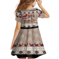 Christmas Cardinal Birds Family Matching Short Sleeve Bodycon Dress and Hawaiian Shirt Cardinals Appear When Loved Ones Are Near - Wonder Print Shop