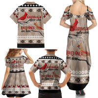 Christmas Cardinal Birds Family Matching Summer Maxi Dress and Hawaiian Shirt Cardinals Appear When Loved Ones Are Near - Wonder Print Shop