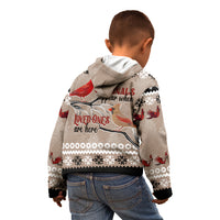 Christmas Cardinal Birds Kid Hoodie Cardinals Appear When Loved Ones Are Near - Wonder Print Shop