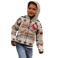 Christmas Cardinal Birds Kid Hoodie Cardinals Appear When Loved Ones Are Near - Wonder Print Shop