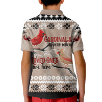 Christmas Cardinal Birds Kid Polo Shirt Cardinals Appear When Loved Ones Are Near - Wonder Print Shop