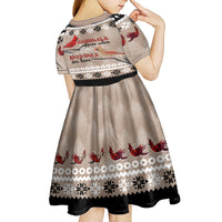 Christmas Cardinal Birds Kid Short Sleeve Dress Cardinals Appear When Loved Ones Are Near - Wonder Print Shop