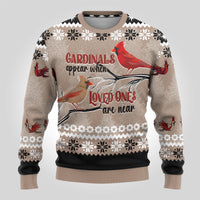 Chrismas Cardinal Birds Ugly Christmas Sweater Cardinals Appear When Loved Ones Are Near - Wonder Print Shop
