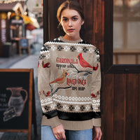 Chrismas Cardinal Birds Ugly Christmas Sweater Cardinals Appear When Loved Ones Are Near - Wonder Print Shop