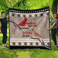 Chrismas Cardinal Birds Quilt Cardinals Appear When Loved Ones Are Near - Wonder Print Shop