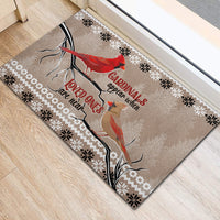 Chrismas Cardinal Birds Rubber Doormat Cardinals Appear When Loved Ones Are Near - Wonder Print Shop