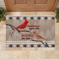 Chrismas Cardinal Birds Rubber Doormat Cardinals Appear When Loved Ones Are Near - Wonder Print Shop