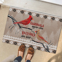 Chrismas Cardinal Birds Rubber Doormat Cardinals Appear When Loved Ones Are Near - Wonder Print Shop