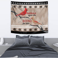 Chrismas Cardinal Birds Tapestry Cardinals Appear When Loved Ones Are Near - Wonder Print Shop
