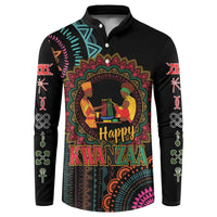 Happy Kwanzaa African Button Sweatshirt Mandala Mix Nguzo Saba LT7 - Wonder Print Shop