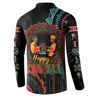 Happy Kwanzaa African Button Sweatshirt Mandala Mix Nguzo Saba LT7 - Wonder Print Shop